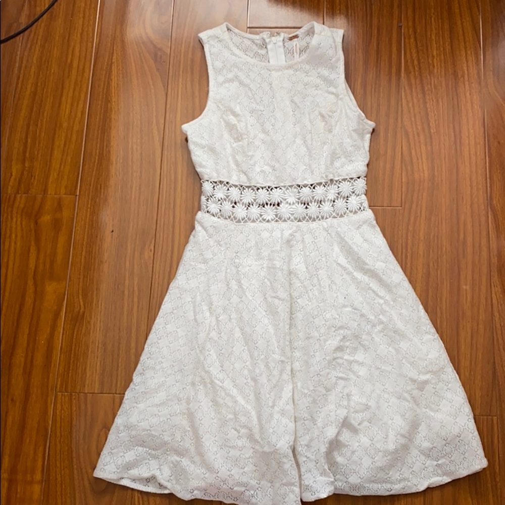 Free People White Lace Daisy Dress